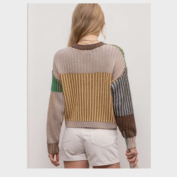 NWOT Lounger Sweater: Brown Multi - Picture 2 of 2